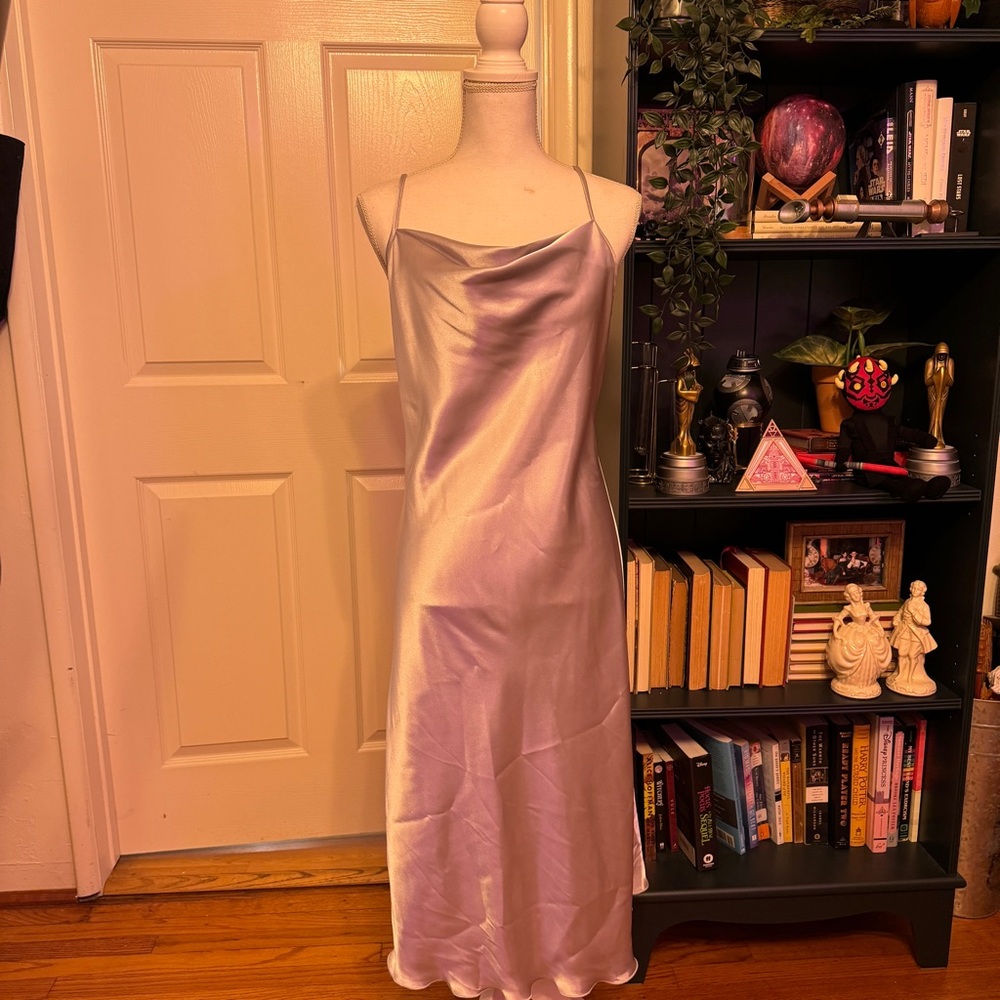 Silver silky dress